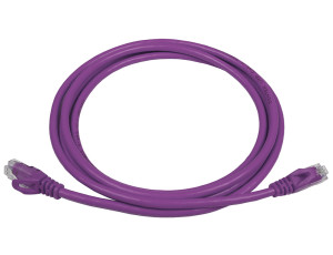 PowerMAX Purple Cat.6 U/UTP T568B Patch Cord (LSZH) - with Divider